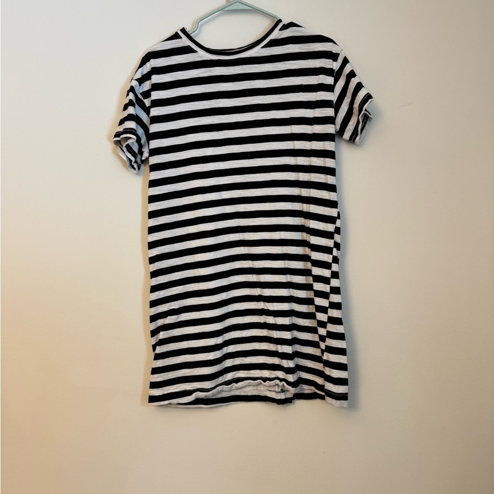 Sm Old Navy Black and White Striped Mini Dress